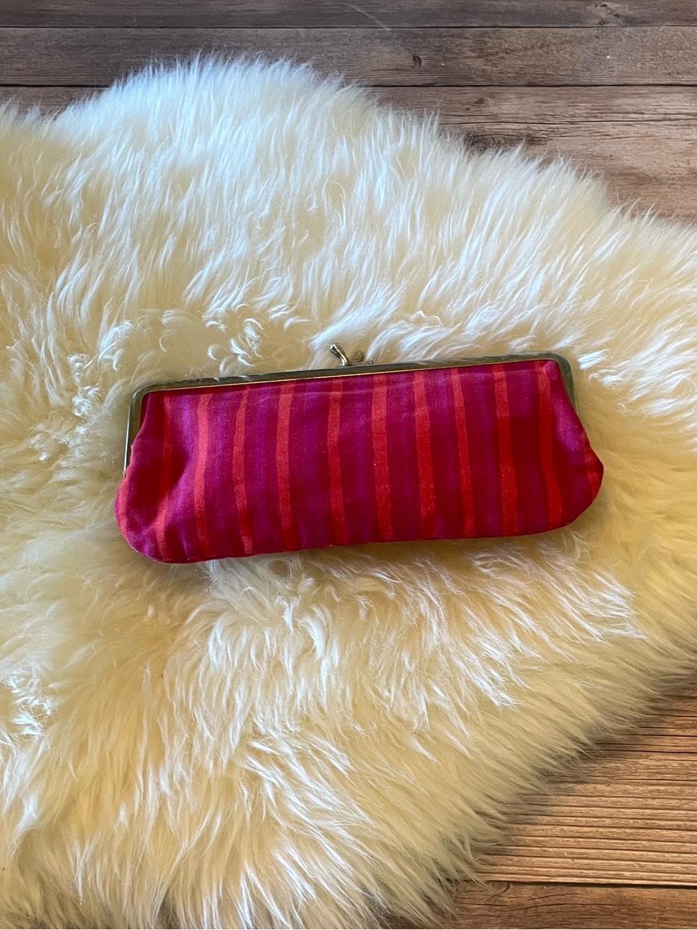 Vintage Marimekko kiss-lock pouch ~ Piccolo stripe - Picture 2 of 8